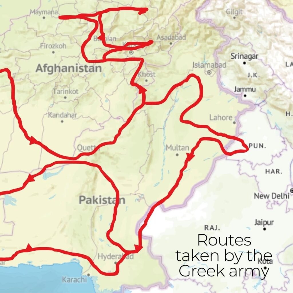 Alexander's route or Greek army route